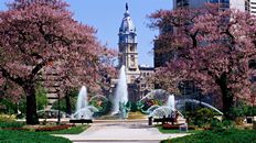 27" TV Screen Image #106 Fountain in the Park (Screen Print Only. 27 Inch TV Prop Not Included)