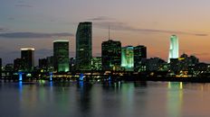 27" TV Screen Image #115 Miami at Dusk (Screen Print Only. 27 Inch TV Prop Not Included)