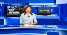 52" TV Screen Image #091 Hollywood News (Screen Print Only. 52 Inch TV Prop Not Included)