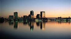52" TV Screen Image #114 Jacksonville at Dusk (Screen Print Only. 52 Inch TV Prop Not Included)
