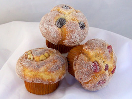 Fake Muffins Topped with Fruits & Nuts (Set of 3)
