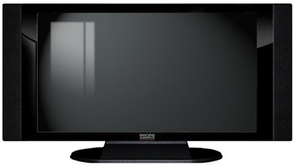 52" TV Prop HD TV Prop with Side Speakers in Gloss Black on Matte Black-SS Style Series