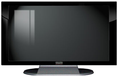 52" TV Prop Plasma-LED Flat Screen TV in Gloss Black on Matte Silver-XX Style Series
